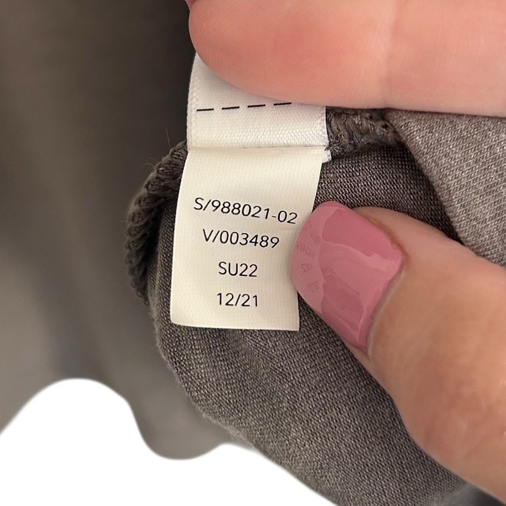 Athleta Stratus II Tee T Shirt Womens V-Neck 3X Gray Short Sleeve - Picture 8 of 10